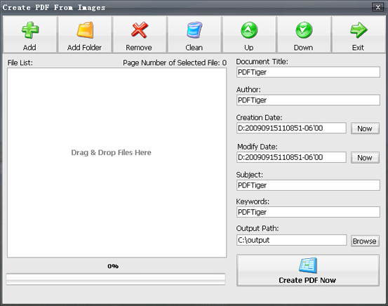 PDFTiger, PDF Conversion Software Screenshot