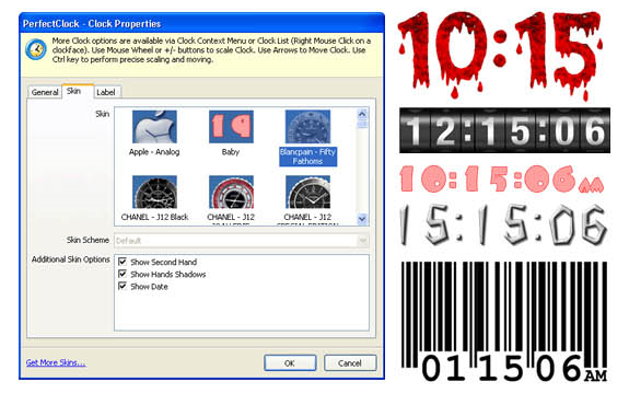 Clock Software Screenshot