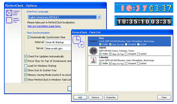 Desktop Customization Software, PerfectClock Professional Edition Screenshot