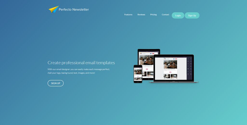 Perfecto Newsletter - Premium Plan, Email Tools Software Screenshot