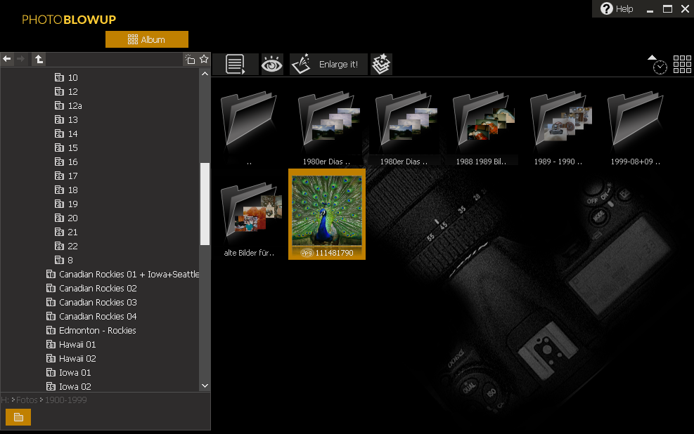Photo BlowUp, Photo Editing Software Screenshot