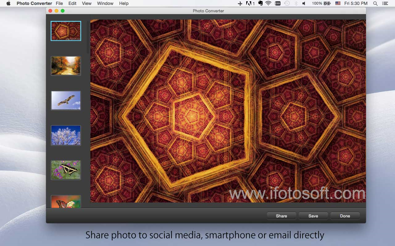 Batch Image Software, Photo Converter for Mac Screenshot