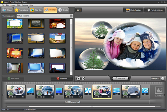 Photo slideshow creator