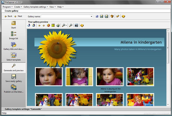 PixExpose, Web Slideshow Software Screenshot