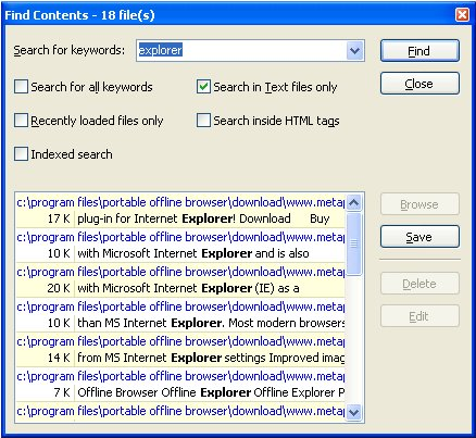 Portable Offline Browser, Internet Software Screenshot