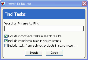 Productivity Software, Power To-Do List Screenshot