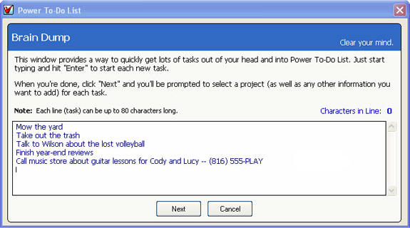 To-Do List Software, Power To-Do List Screenshot