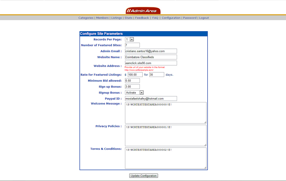 PPC Script, Development Software Screenshot