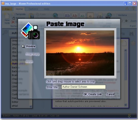 PpcSoft iKnow, Notes Software Screenshot