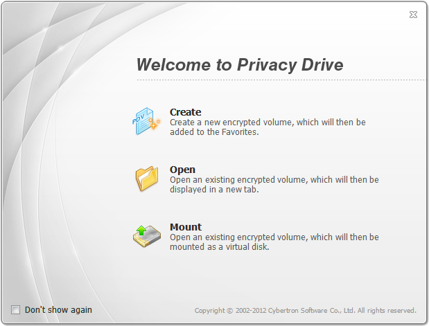 Privacy Drive Screenshot