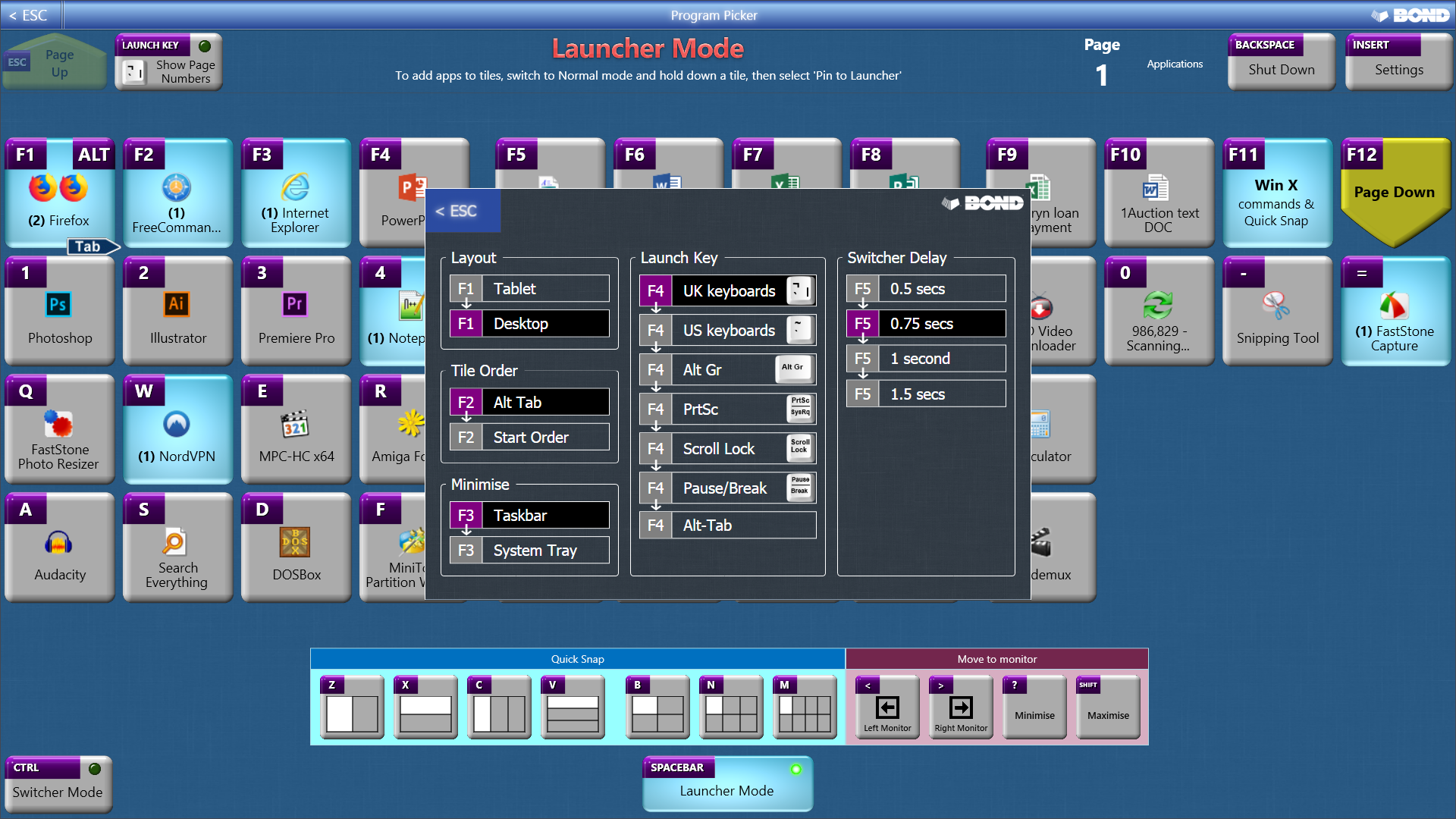 App Launcher Software Screenshot