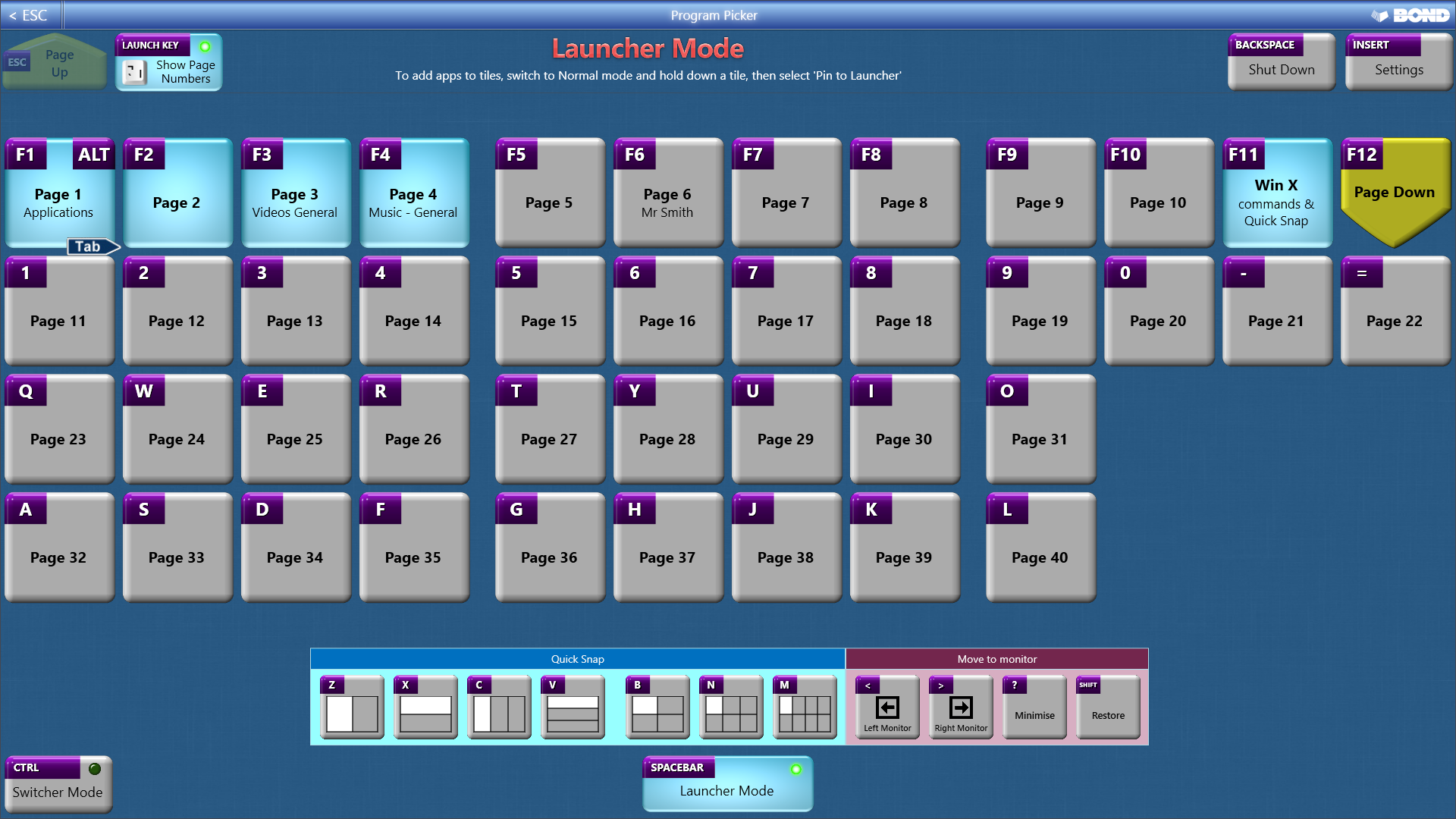 Desktop Customization Software, App Launcher Software Screenshot