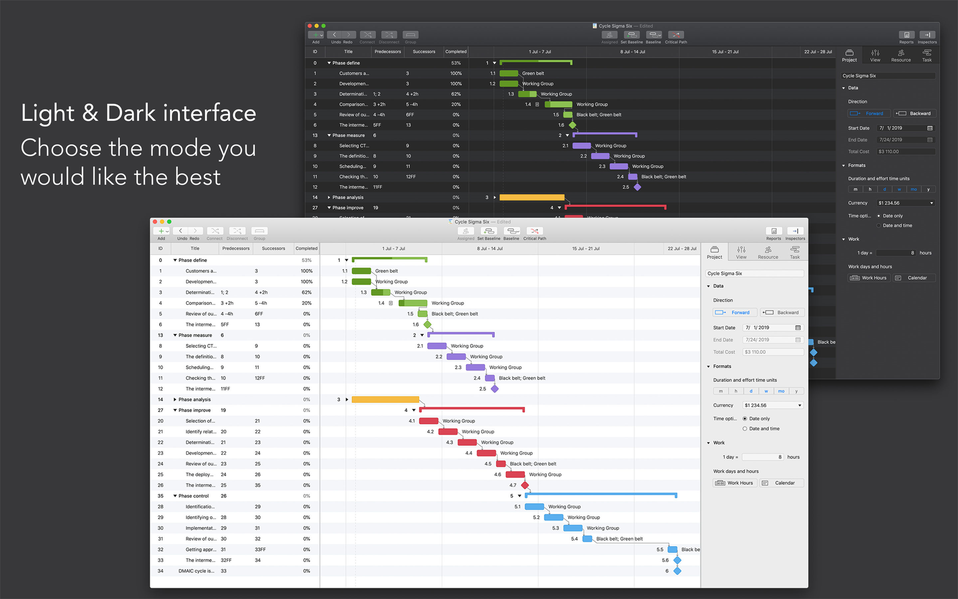 Project Office: Gantt chart, Project Management Software Screenshot
