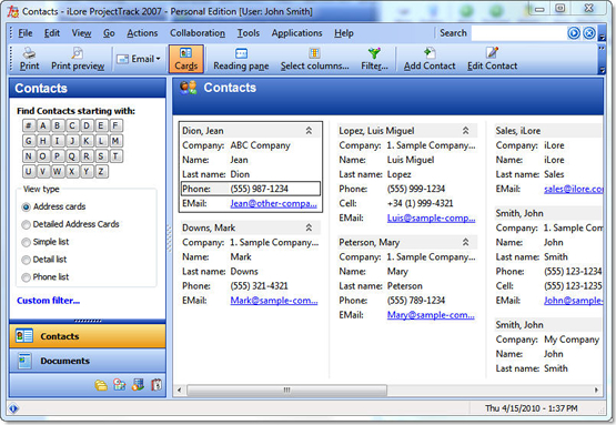 Project Management Software, ProjectTrack 2007 - Personal Edition Screenshot