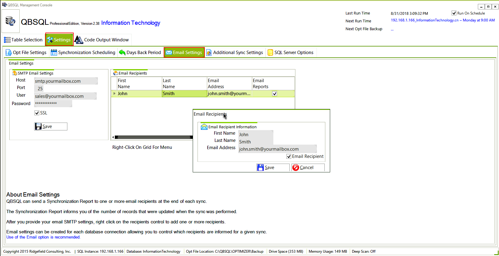 Business & Finance Software, QBSQL Screenshot