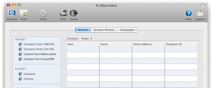 Bulk Mailer Software, R10BatchMail Screenshot