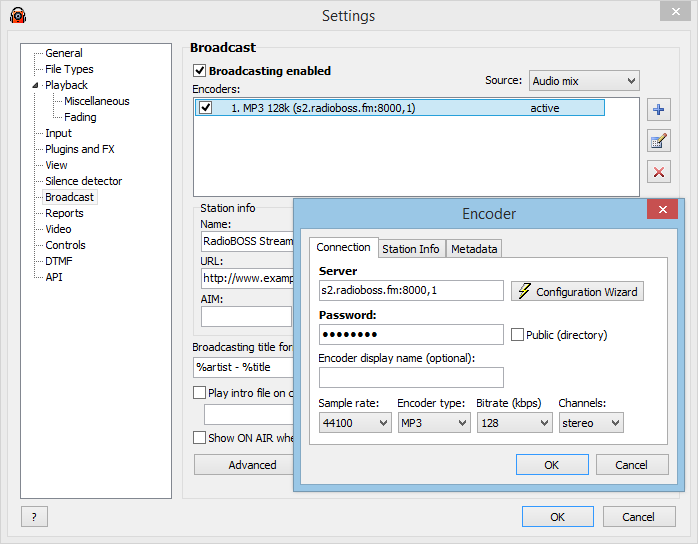 RadioBOSS Standard, Recording Studio Software Screenshot