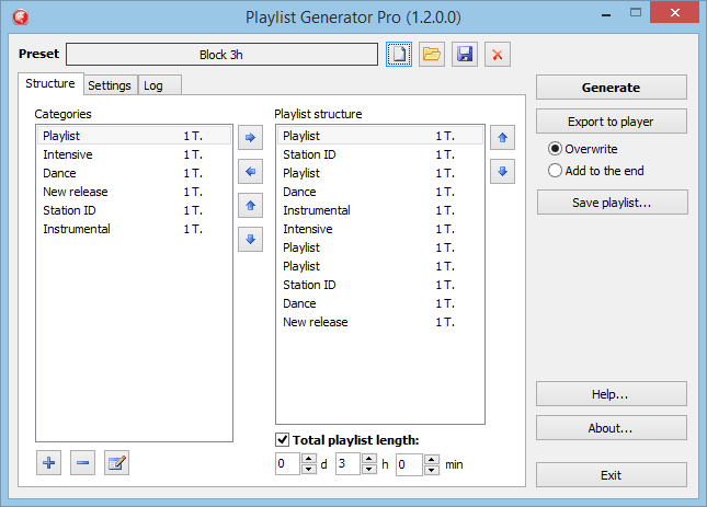 RadioBOSS Standard, Audio Software Screenshot