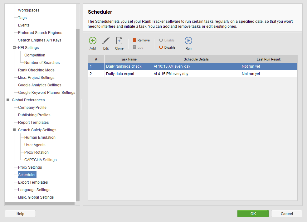 Development Software, Rank Tracker Pro Screenshot