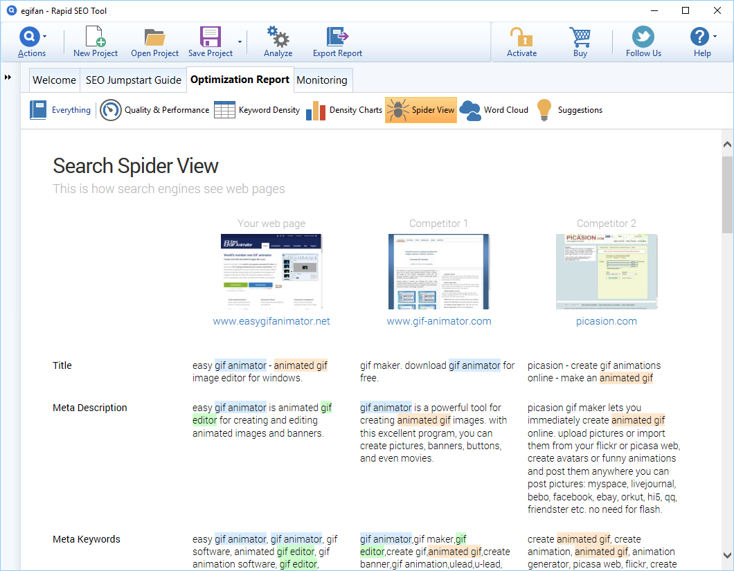 Development Software, Rapid SEO Tool Screenshot