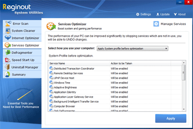 reginout system utilities review