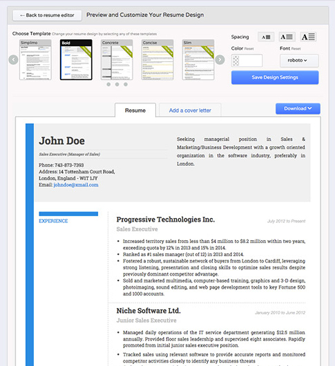 Productivity Software, Job Search & Business Card Software Screenshot