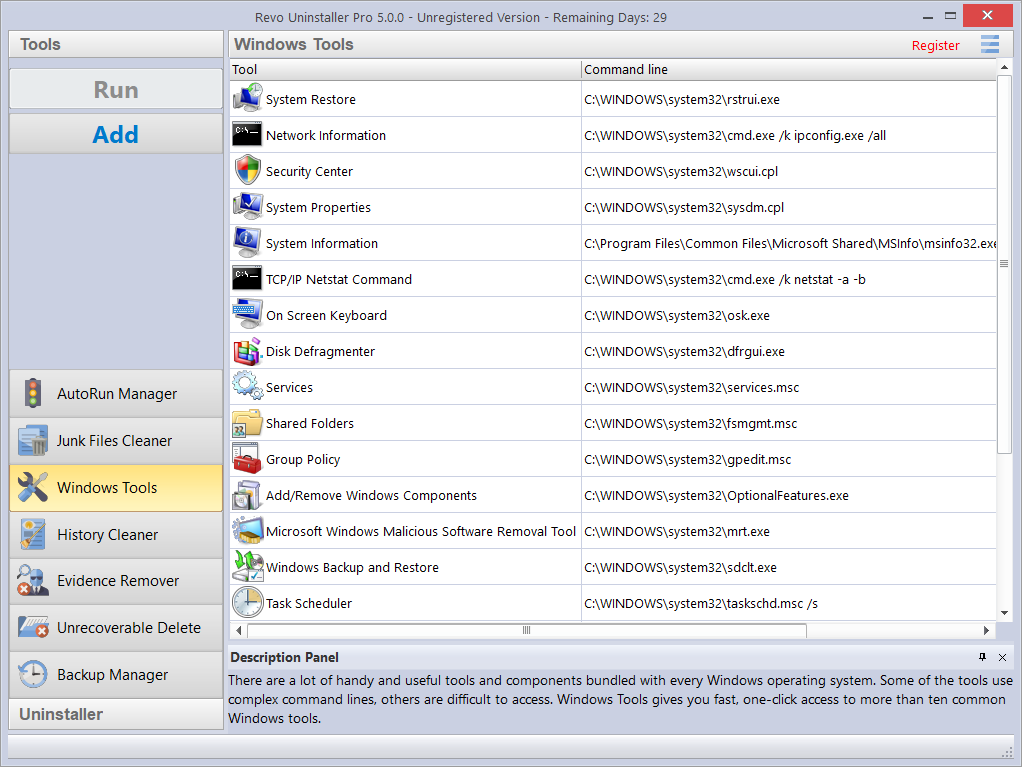 Revo Uninstaller Pro, Software Utilities, Uninstallation Software Screenshot