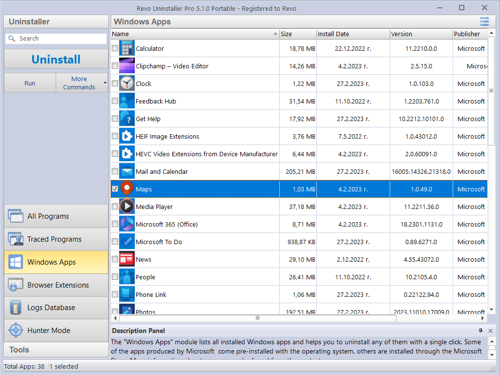 Revo Uninstaller Pro Portable, Software Utilities, Uninstallation Software Screenshot