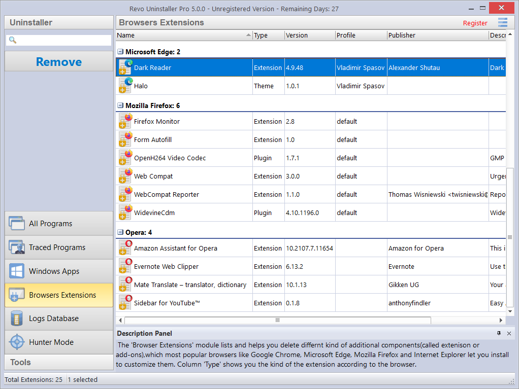 Software Utilities, Revo Uninstaller Pro Screenshot