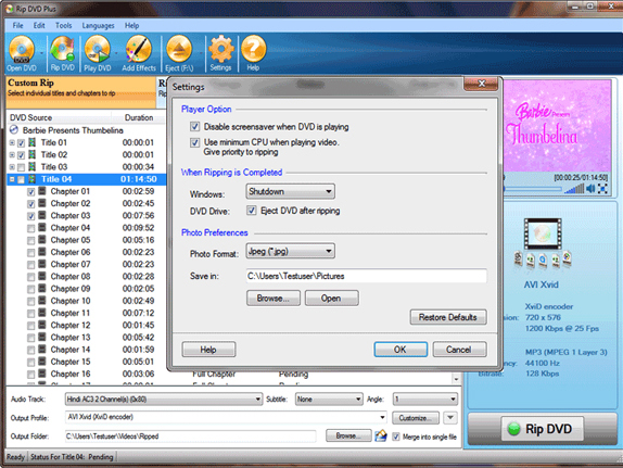 Video Software, Rip DVD Plus Screenshot