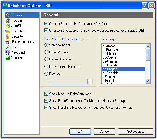 Security Software, Password Manager Software Screenshot