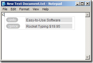 Rocket Typing, Typing Software Screenshot