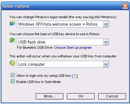 Rohos Logon Key PRO & Rohos Disk Encryption PRO, Security Software Screenshot