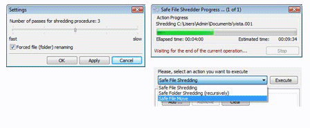Safe File Shredder, Security Software Screenshot