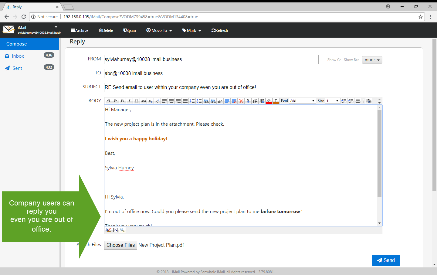 Sanwhole Exchange iMail Server Business Ultimate Edition LTUD Screenshot 11