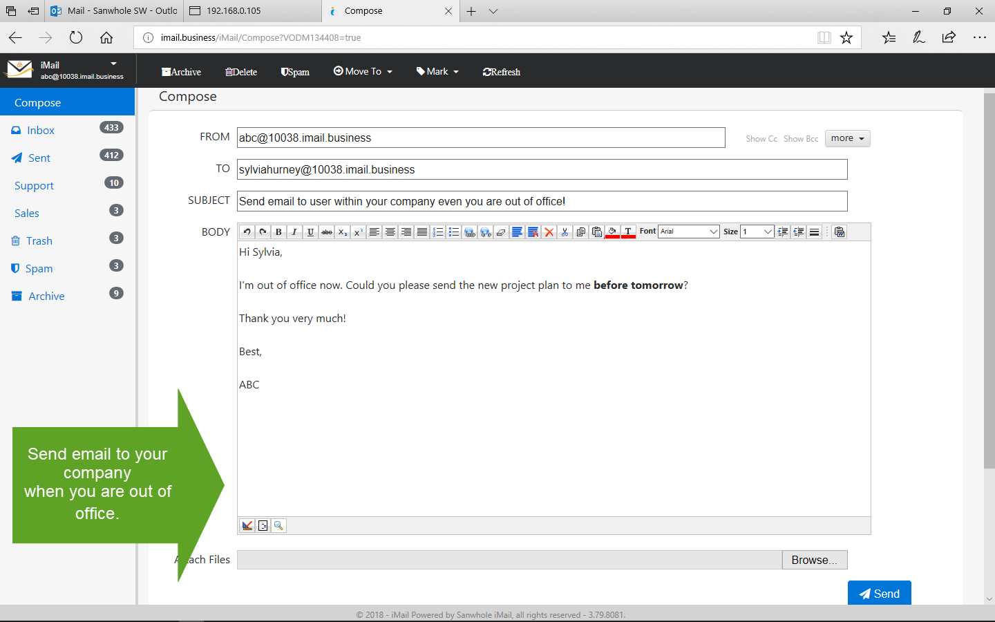 Sanwhole Exchange iMail Server Business Ultimate Edition LTUD Screenshot 9