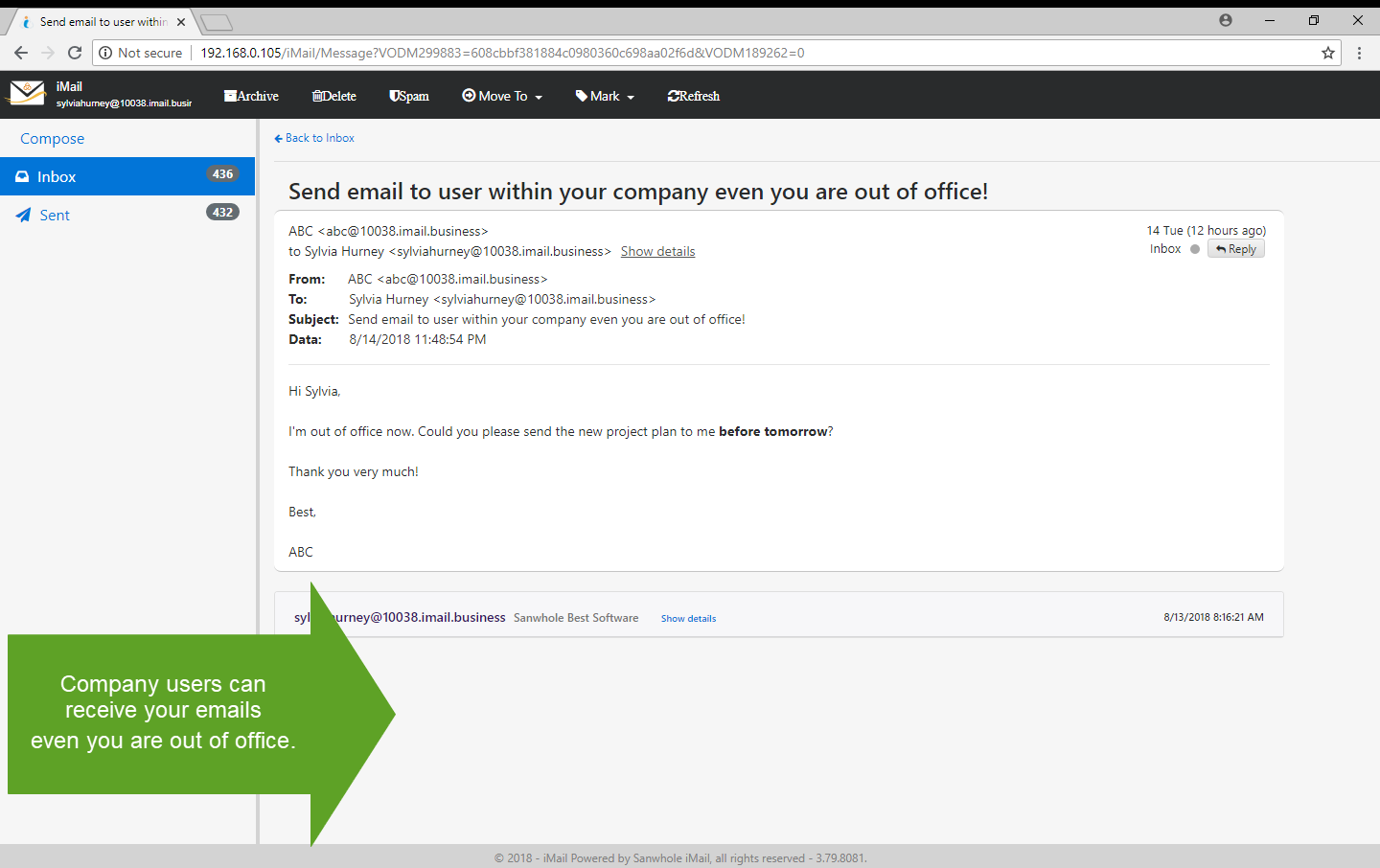 Sanwhole Exchange iMail Server Business Ultimate Edition LTUD Screenshot 10