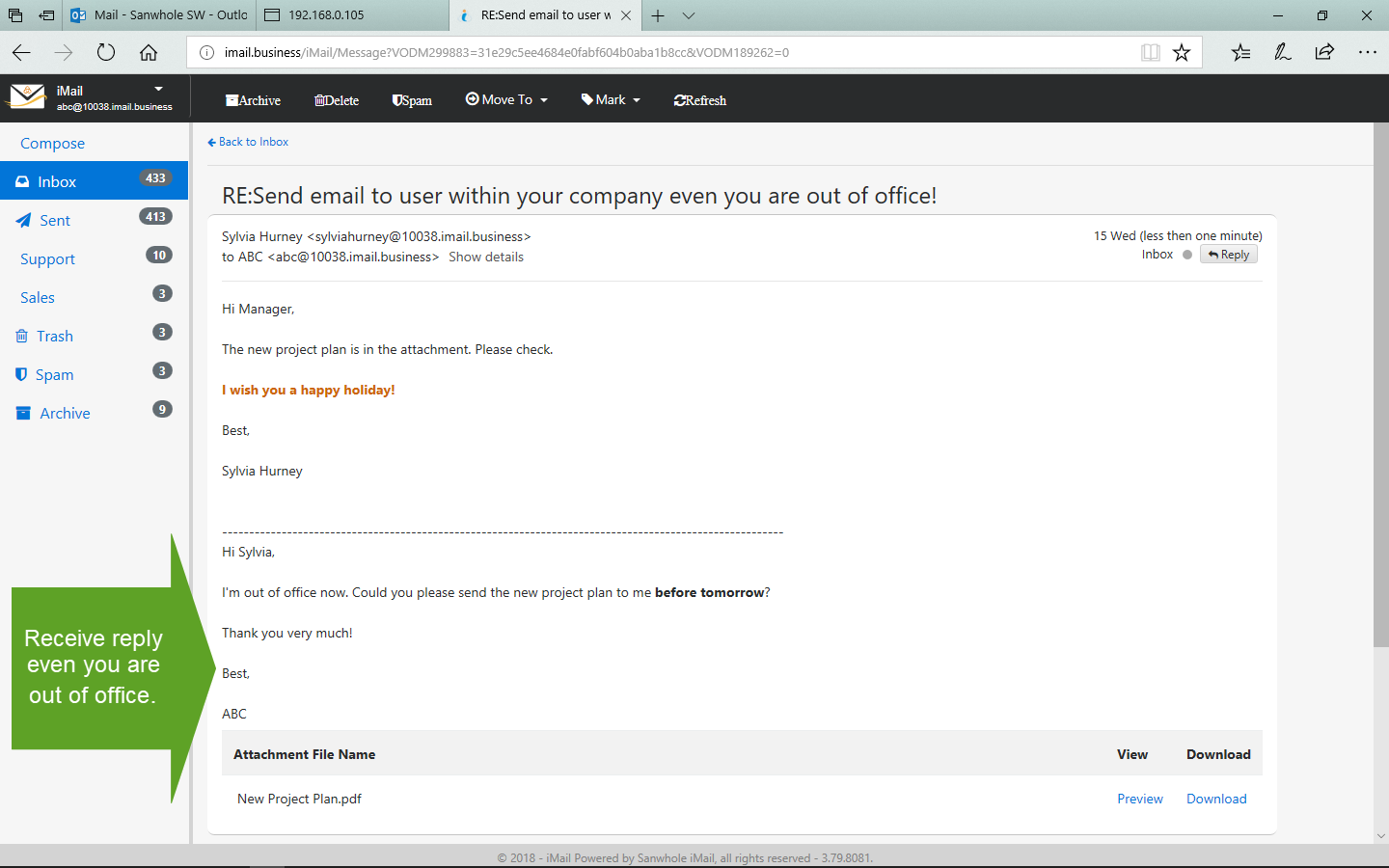 Sanwhole Exchange iMail Server Business Ultimate Edition LTUD Screenshot 12