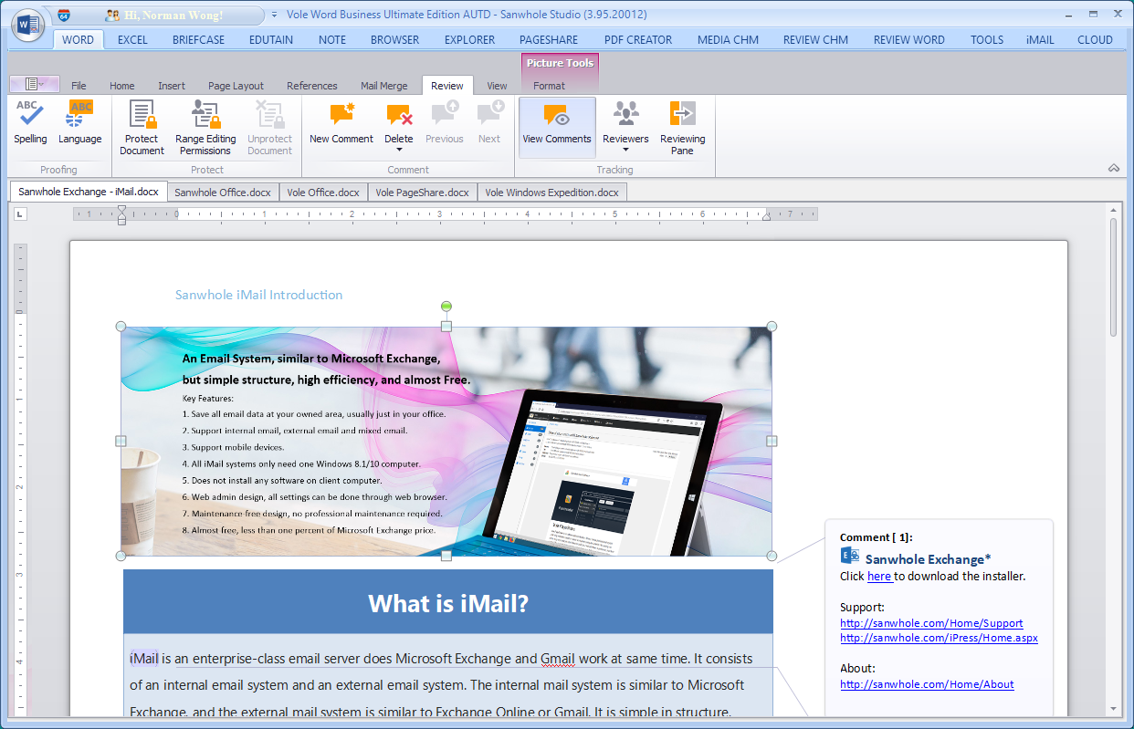 Sanwhole Office Ultimate Edition, Microsoft Office Software Screenshot