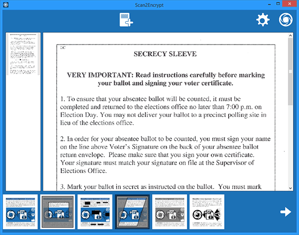 PDF Utilities Software, Scan2Encrypt Screenshot