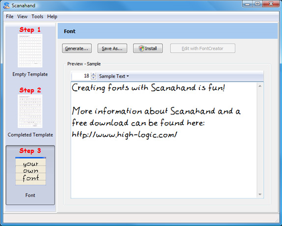 Fonts and Font Tools Software Screenshot