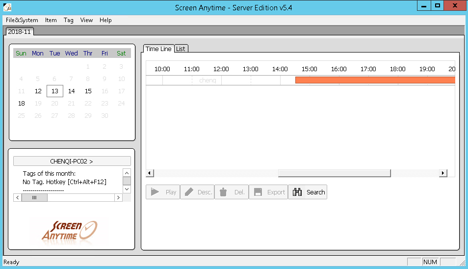 Screen Anytime Server Edition Screenshot