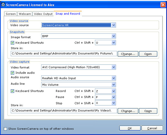 Screenshot Software, ScreenCamera Toolbar Screenshot