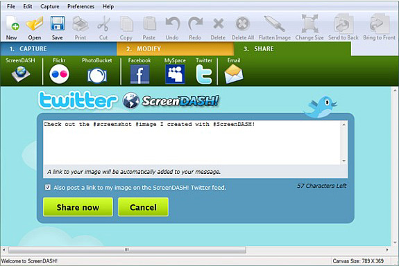 ScreenDASH! Pro, Screenshot Software Screenshot