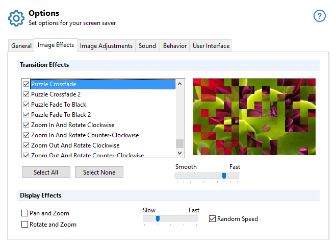 Screensaver Factory, Desktop Customization Software, Screensaver Software Screenshot