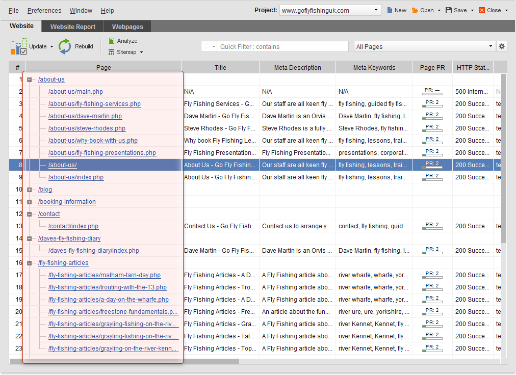 SEO PowerSuite Professional, Development Software Screenshot