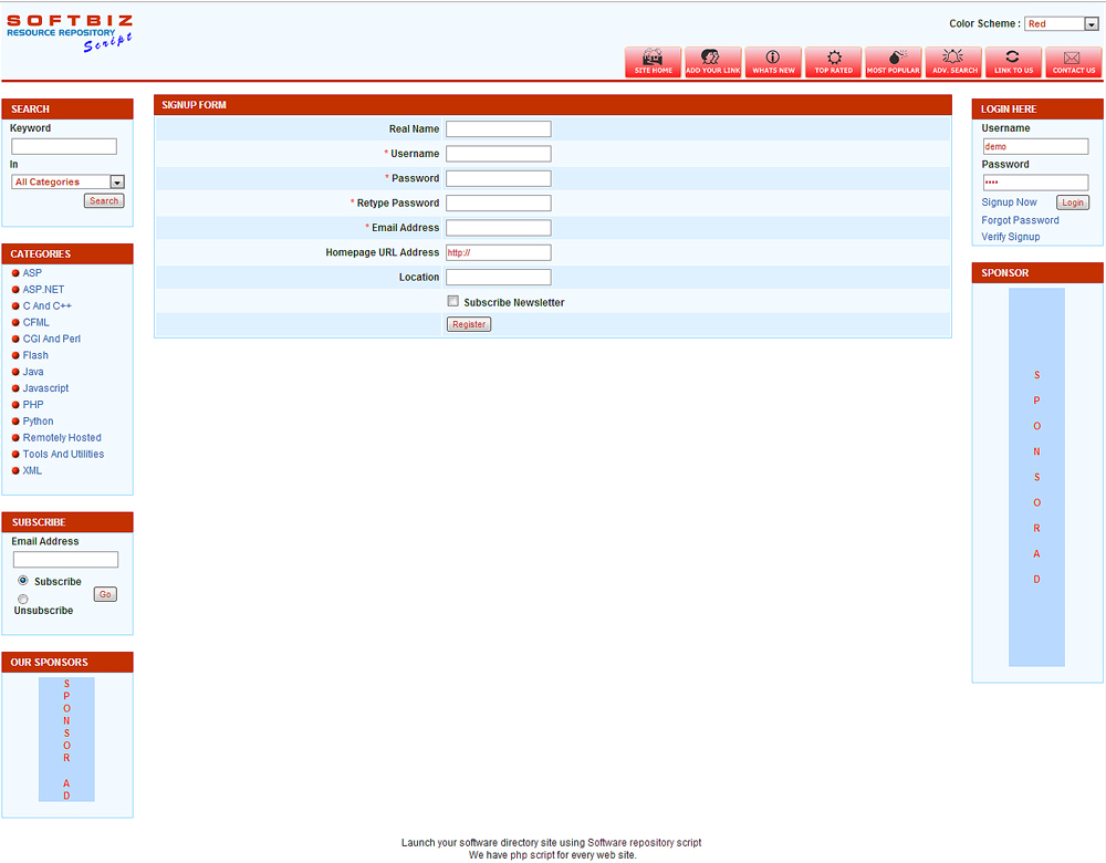 Website Builder Software Screenshot