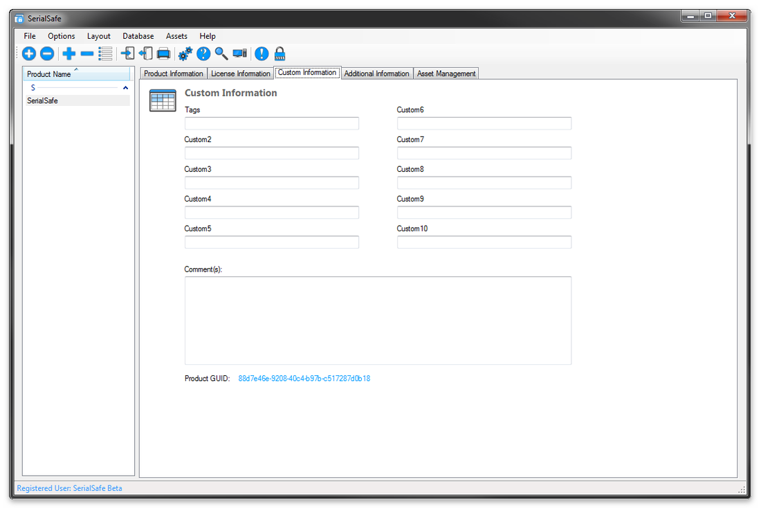 SerialSafe, Document Management Software Screenshot