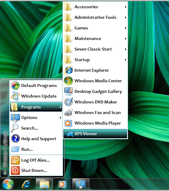 Seven Classic Start, Desktop Enhancements Software Screenshot