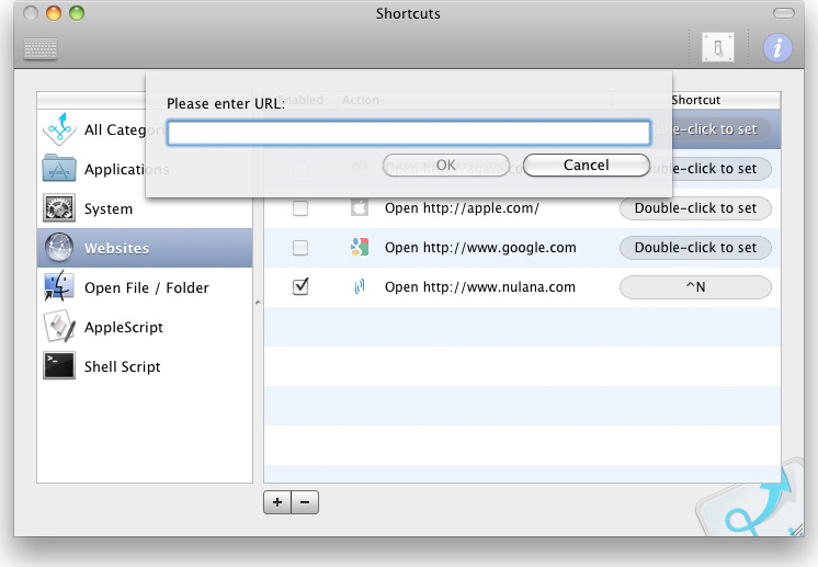 Shortcuts, Productivity Software Screenshot